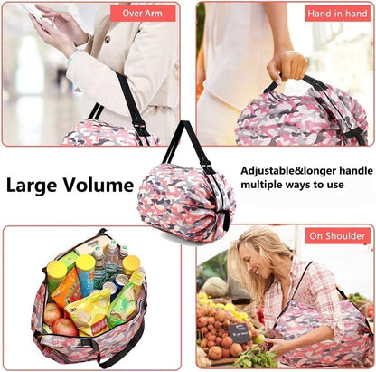 Foldable Shopping Handbag – Waterproof Travel Tote Bag