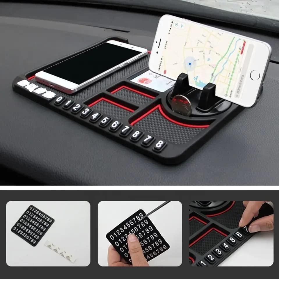 HSR Silicone Dashboard Mobile Phone Holder with Parking Number Plate