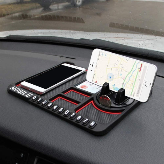 HSR Silicone Dashboard Mobile Phone Holder with Parking Number Plate