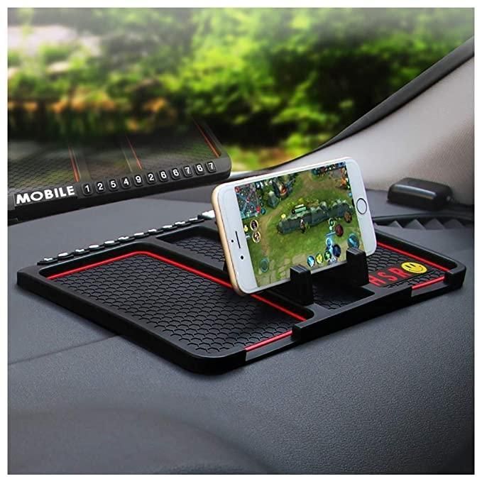 HSR Silicone Dashboard Mobile Phone Holder with Parking Number Plate